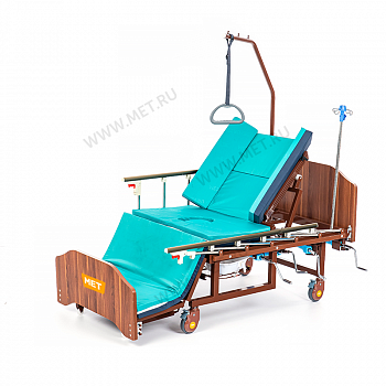 Кровать медицинская функциональная с сан.устройством (слева управление)МЕТ REMEKS 
